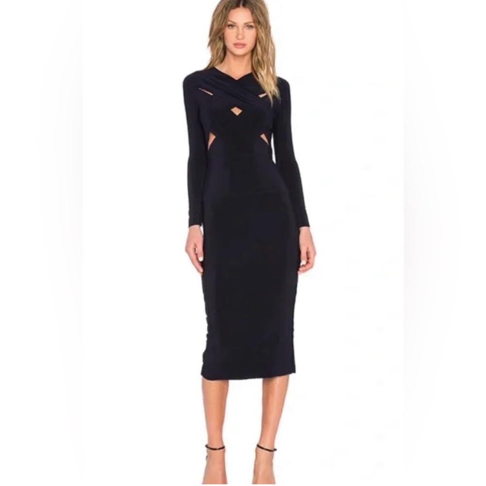 ✨ Norma Kamali midnight criss cross dress